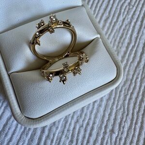 Alexis Bittar Double Band Satellite Crystal Ring